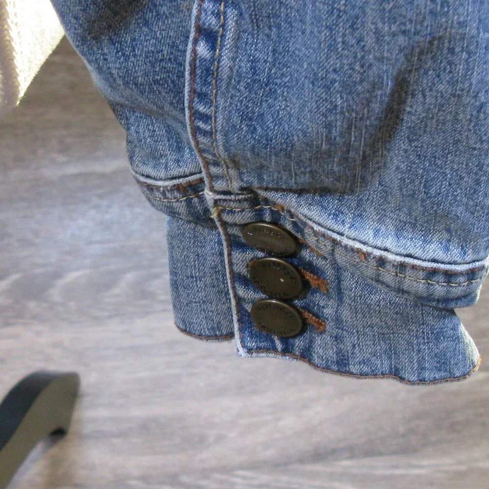 Villager Stretch Blue Jean Jacket Size 10 - Picture 5 of 7